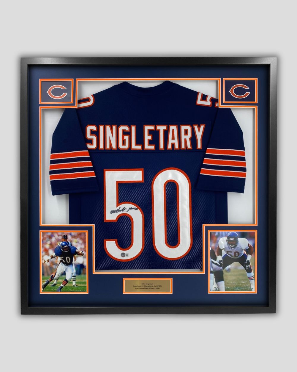 Chicago bears Platinum NFL Jersey framing service