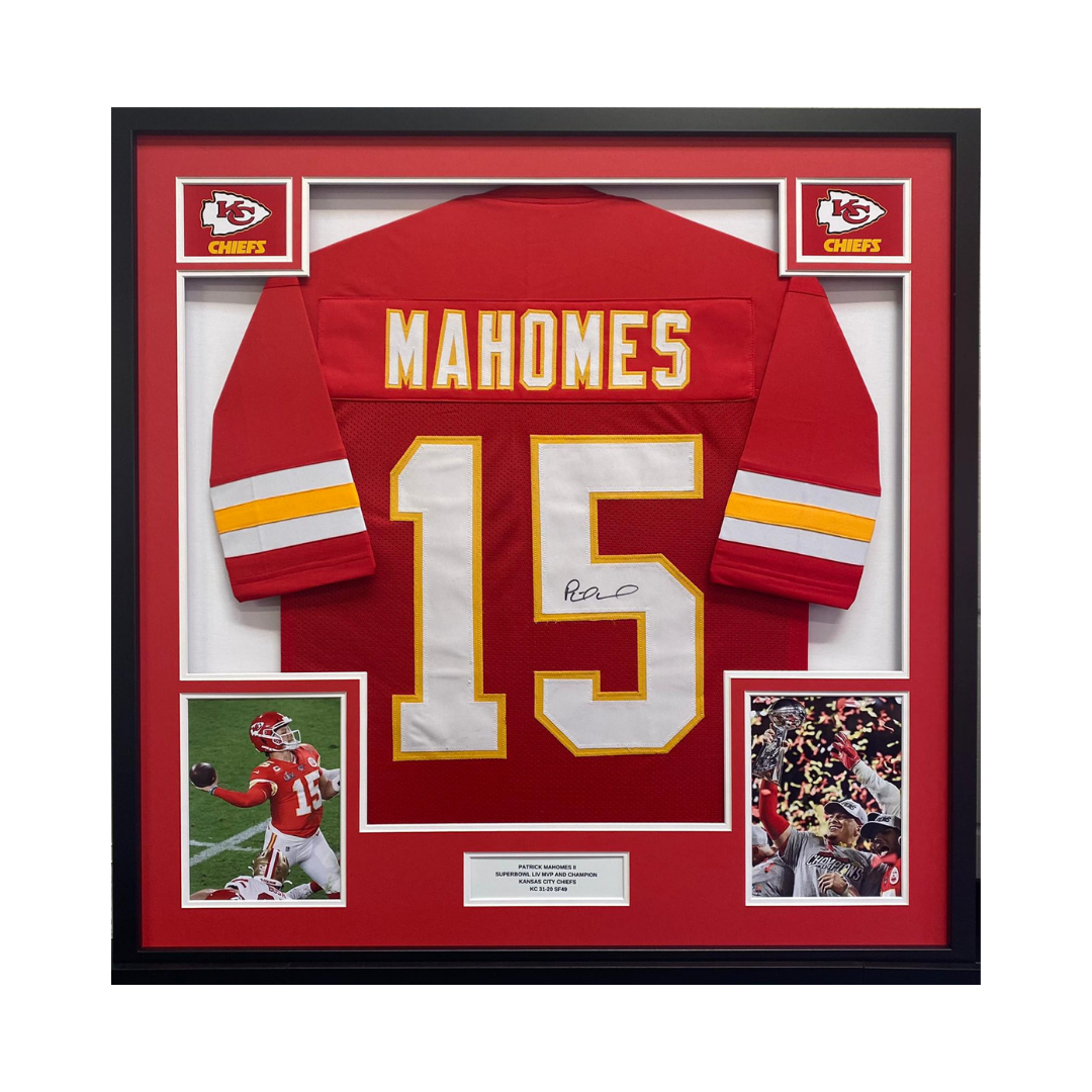 Mahomes NFL American Football Signed and Framed Shirt