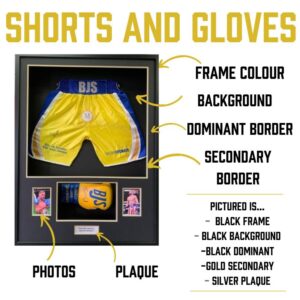 Deluxe Boxing Shorts and Glove Framing