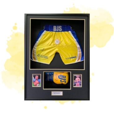 Deluxe Boxing Shorts and Glove Framing