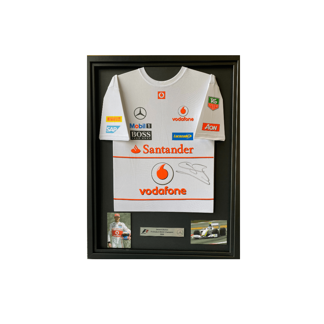F1 framed shirt - Genuine Formula 1 memorabilia