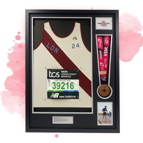 Marathon Medal and Vest Framing - The Shirt Framing Service